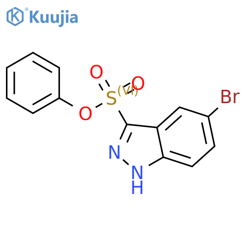 1H-Indazole-3-sulfonic acid, 5-bromo-, phenyl ester structure