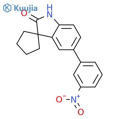 Spiro[cyclopentane-1,3'-[3H]indol]-2'(1'H)-one, 5'-(3-nitrophenyl)- structure