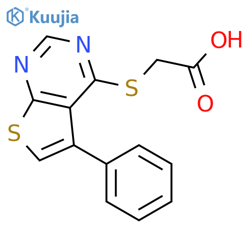 2-({5-Phenylthieno2,3-dpyrimidin-4-yl}sulfanyl)acetic Acid structure