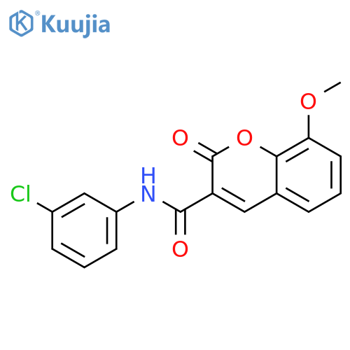 N-(3-chlorophenyl)-8-methoxy-2-oxo-2H-chromene-3-carboxamide structure