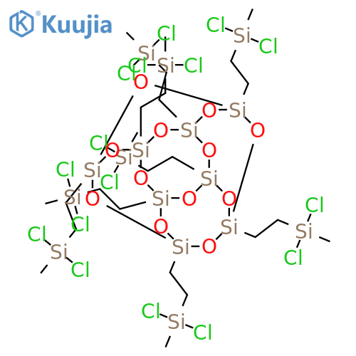 Pentacyclo[9.5.1.13,9.15,15.17,13]octasiloxane,1,3,5,7,9,11,13,15-octakis[2-(dichloromethylsilyl)ethyl]- structure
