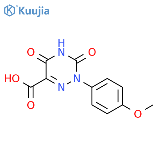 1,2,4-TRIAZINE-6-CARBOXYLIC ACID, 2,3,4,5-TETRAHYDRO-2-(4-METHOXYPHENYL)-3,5-DIOXO- structure