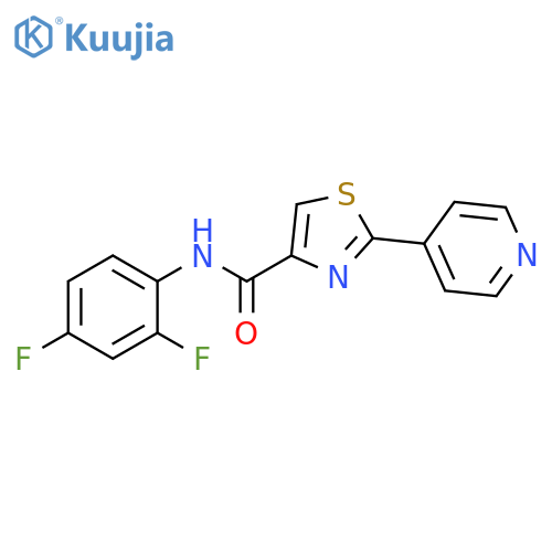 N-(2,4-DIFLUOROPHENYL)-2-(4-PYRIDINYL)-1,3-THIAZOLE-4-CARBOXAMIDE structure