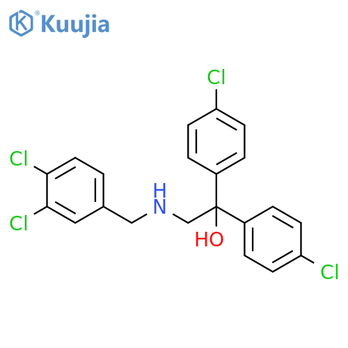 1,1-BIS(4-CHLOROPHENYL)-2-[(3,4-DICHLOROBENZYL)AMINO]-1-ETHANOL structure