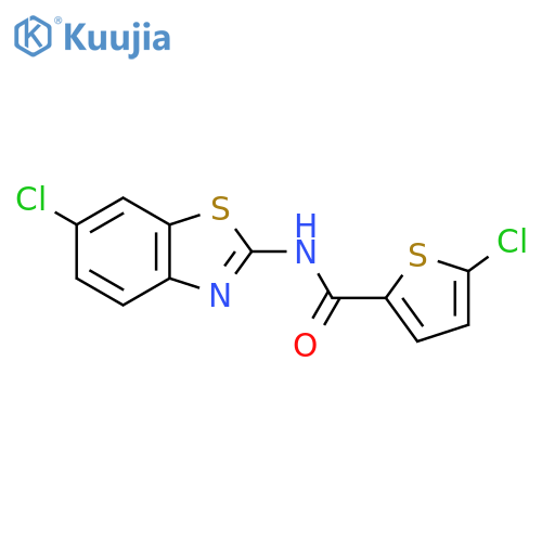 5-chloro-N-(6-chloro-1,3-benzothiazol-2-yl)thiophene-2-carboxamide structure