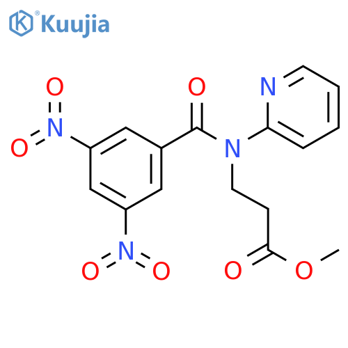 methyl 3-1-(3,5-dinitrophenyl)-N-(pyridin-2-yl)formamidopropanoate structure