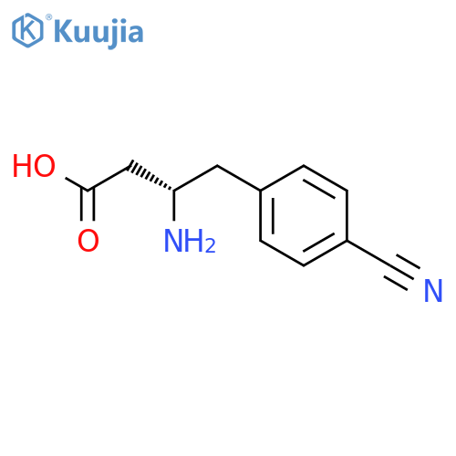 (S)-3-Amino-4-(4-cyanophenyl)butanoic acid hydrochloride structure