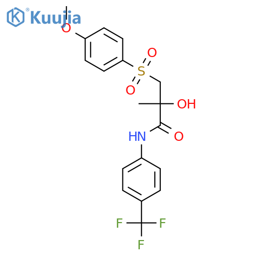 2-HYDROXY-3-[(4-METHOXYPHENYL)SULFONYL]-2-METHYL-N-[4-(TRIFLUOROMETHYL)PHENYL]PROPANAMIDE structure