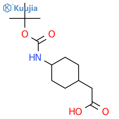 2-[4-(tert-butoxycarbonylamino)cyclohexyl]acetic acid structure