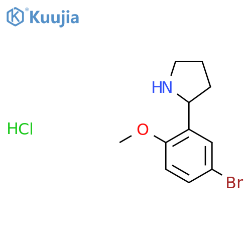 2-(5-Bromo-2-methoxyphenyl)pyrrolidine hydrochloride structure
