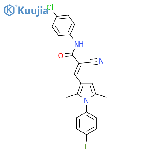 n-(4-Chlorophenyl)-2-cyano-3-[1-(4-fluorophenyl)-2,5-dimethyl-1h-pyrrol-3-yl]prop-2-enamide structure