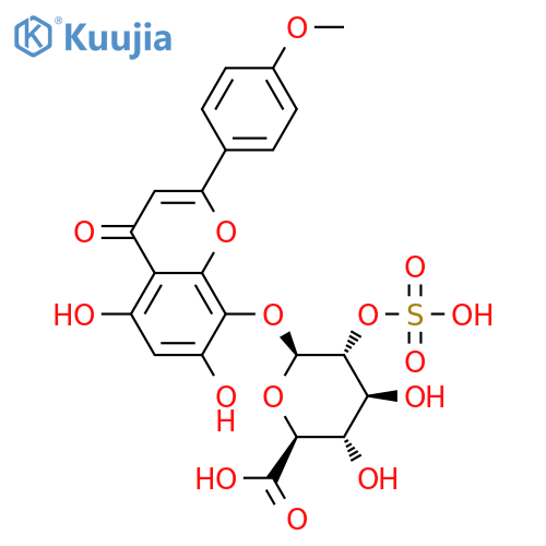 Isoscutellarein 4'-methyl ether 8-(2''-sulfatoglucuronide) structure