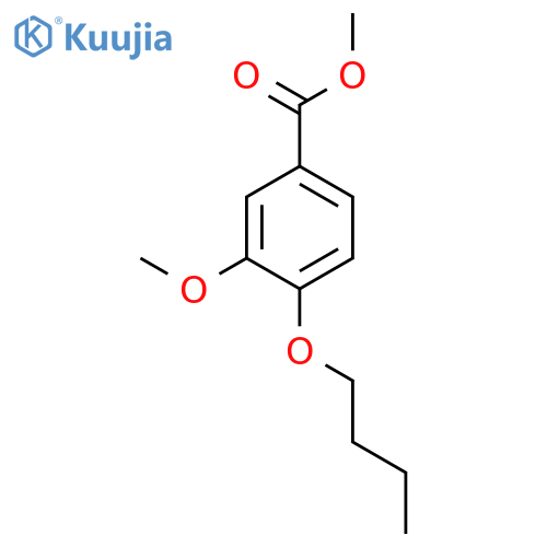 Benzoic acid, 4-butoxy-3-methoxy-, methyl ester structure
