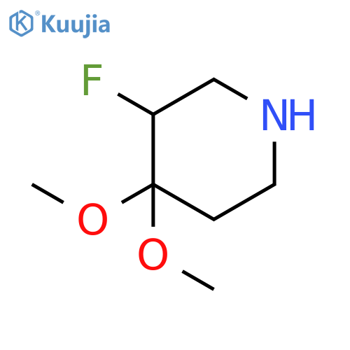 3-fluoro-4,4-dimethoxypiperidine structure