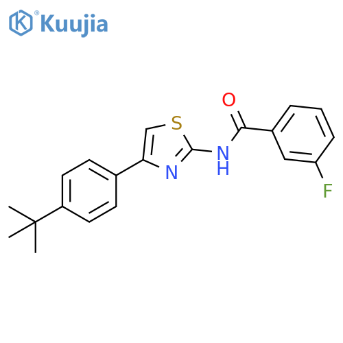 N-4-(4-tert-butylphenyl)-1,3-thiazol-2-yl-3-fluorobenzamide structure