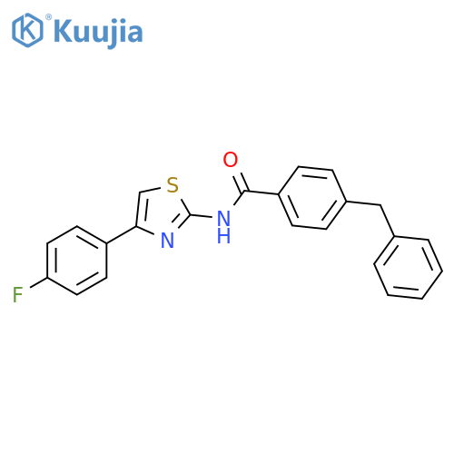 4-benzyl-N-4-(4-fluorophenyl)-1,3-thiazol-2-ylbenzamide structure