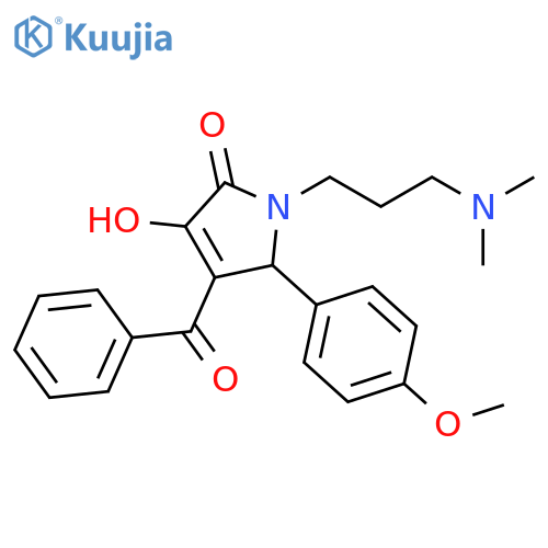 4-benzoyl-1-3-(dimethylamino)propyl-3-hydroxy-5-(4-methoxyphenyl)-2,5-dihydro-1H-pyrrol-2-one structure