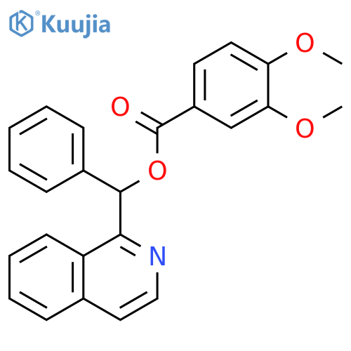 (isoquinolin-1-yl)(phenyl)methyl 3,4-dimethoxybenzoate structure