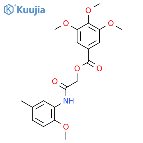 (2-methoxy-5-methylphenyl)carbamoylmethyl 3,4,5-trimethoxybenzoate structure