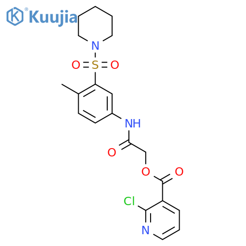 {[4-Methyl-3-(piperidine-1-sulfonyl)phenyl]carbamoyl}methyl 2-chloropyridine-3-carboxylate structure