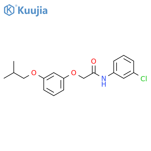 N-(3-chlorophenyl)-2-3-(2-methylpropoxy)phenoxyacetamide structure