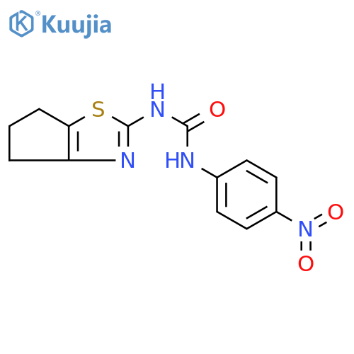 3-{4H,5H,6H-cyclopentad1,3thiazol-2-yl}-1-(4-nitrophenyl)urea structure