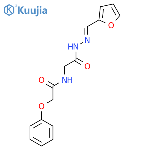 N-({N'-(1E)-(furan-2-yl)methylidenehydrazinecarbonyl}methyl)-2-phenoxyacetamide structure