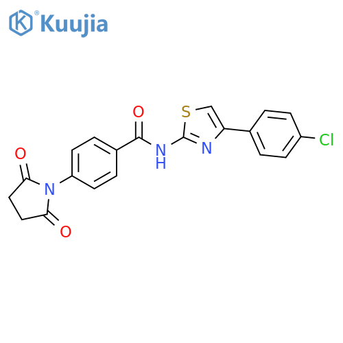 N-4-(4-chlorophenyl)-1,3-thiazol-2-yl-4-(2,5-dioxopyrrolidin-1-yl)benzamide structure