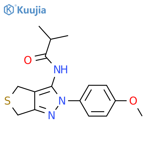 N-2-(4-methoxyphenyl)-2H,4H,6H-thieno3,4-cpyrazol-3-yl-2-methylpropanamide structure
