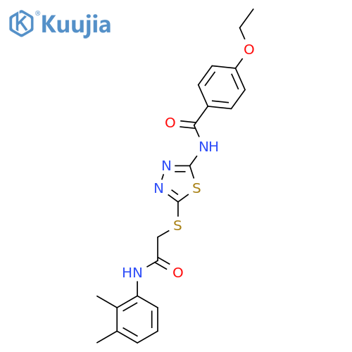 N-5-({(2,3-dimethylphenyl)carbamoylmethyl}sulfanyl)-1,3,4-thiadiazol-2-yl-4-ethoxybenzamide structure