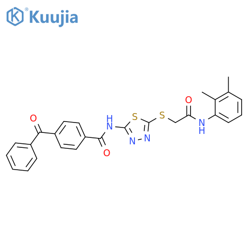 4-benzoyl-N-5-({(2,3-dimethylphenyl)carbamoylmethyl}sulfanyl)-1,3,4-thiadiazol-2-ylbenzamide structure
