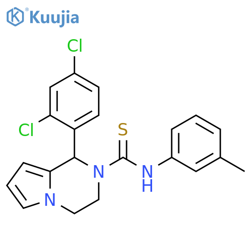 1-(2,4-dichlorophenyl)-N-(3-methylphenyl)-1H,2H,3H,4H-pyrrolo1,2-apyrazine-2-carbothioamide structure