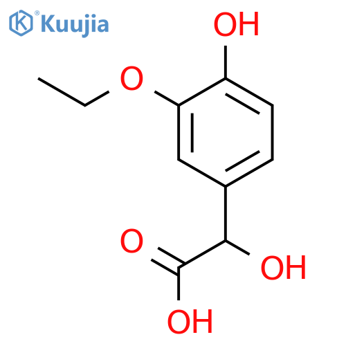 2-(3-ethoxy-4-hydroxyphenyl)-2-hydroxyacetic acid structure