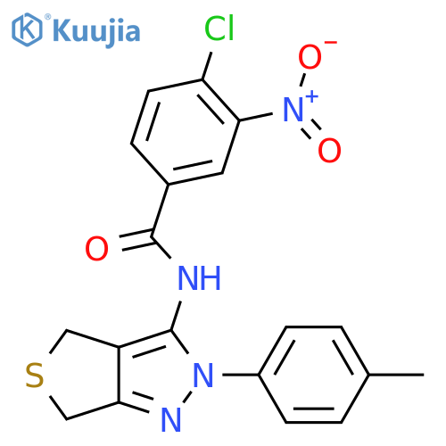 4-chloro-N-2-(4-methylphenyl)-2H,4H,6H-thieno3,4-cpyrazol-3-yl-3-nitrobenzamide structure