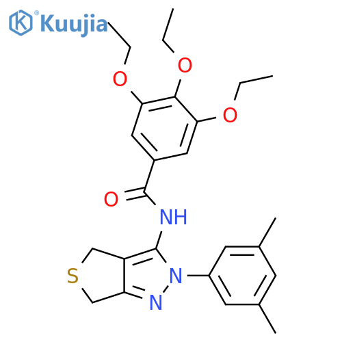 N-2-(3,5-dimethylphenyl)-2H,4H,6H-thieno3,4-cpyrazol-3-yl-3,4,5-triethoxybenzamide structure
