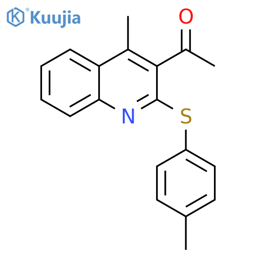 1-{4-methyl-2-[(4-methylphenyl)sulfanyl]quinolin-3-yl}ethan-1-one structure