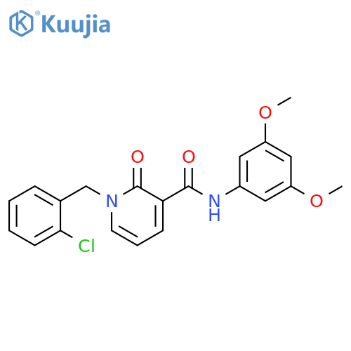 1-[(2-chlorophenyl)methyl]-N-(3,5-dimethoxyphenyl)-2-oxo-1,2-dihydropyridine-3-carboxamide structure