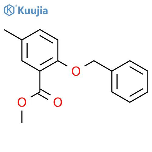 Benzoic acid, 5-methyl-2-(phenylmethoxy)-, methyl ester structure