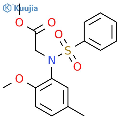 Methyl N-(2-methoxy-5-methylphenyl)-N-(phenylsulfonyl)glycinate structure