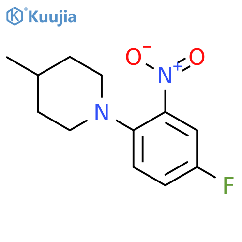 1-(4-Fluoro-2-nitrophenyl)-4-methylpiperidine structure