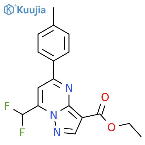 Ethyl 7-(Difluoromethyl)-5-(4-methylphenyl)-pyrazolo1,5-apyrimidine-3-carboxylate structure