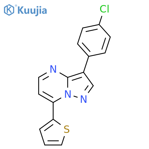 3-(4-Chlorophenyl)-7-(2-thienyl)pyrazolo[1,5-a]pyrimidine structure