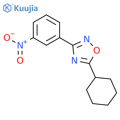 5-Cyclohexyl-3-(3-nitrophenyl)-1,2,4-oxadiazole structure