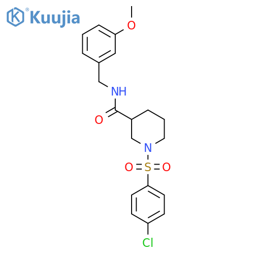 1-(4-chlorobenzenesulfonyl)-N-(3-methoxyphenyl)methylpiperidine-3-carboxamide structure