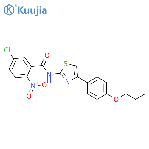 5-chloro-2-nitro-N-4-(4-propoxyphenyl)-1,3-thiazol-2-ylbenzamide structure