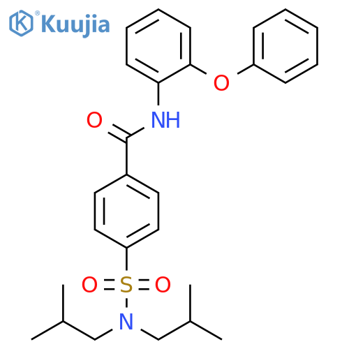 4-bis(2-methylpropyl)sulfamoyl-N-(2-phenoxyphenyl)benzamide structure