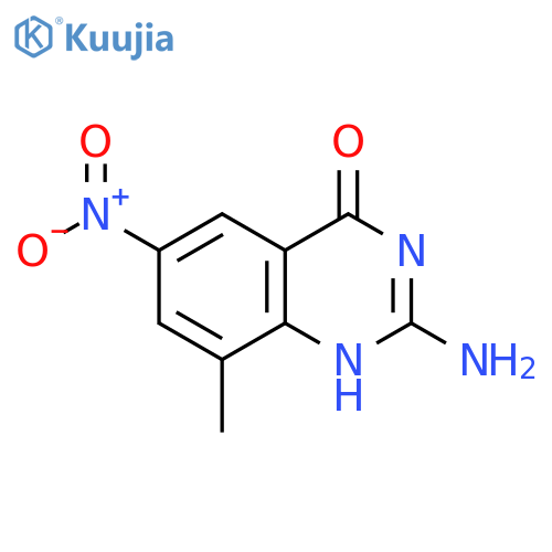 2-amino-8-methyl-6-nitro-1,4-dihydroquinazolin-4-one structure