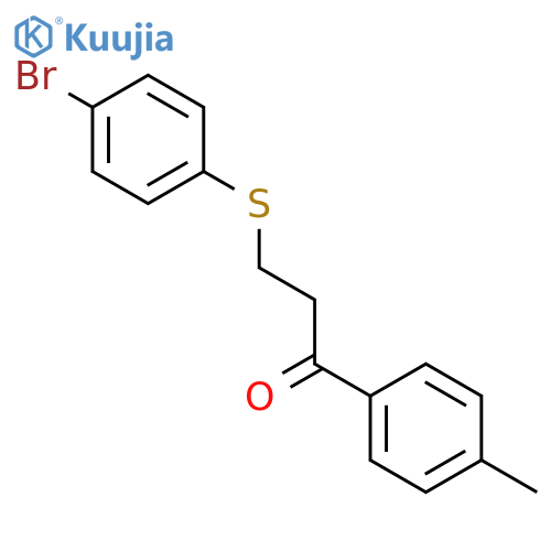 3-[(4-BROMOPHENYL)SULFANYL]-1-(4-METHYLPHENYL)-1-PROPANONE structure