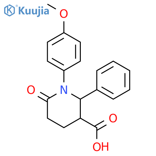 1-(4-methoxyphenyl)-6-oxo-2-phenylpiperidine-3-carboxylic acid structure