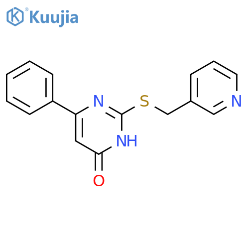 6-phenyl-2-{(pyridin-3-yl)methylsulfanyl}-3,4-dihydropyrimidin-4-one structure